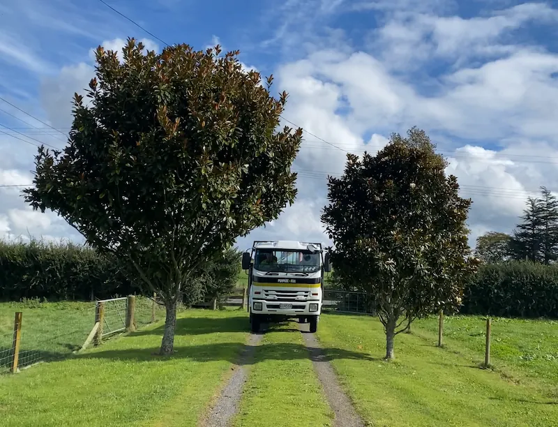 skip bin driveway access