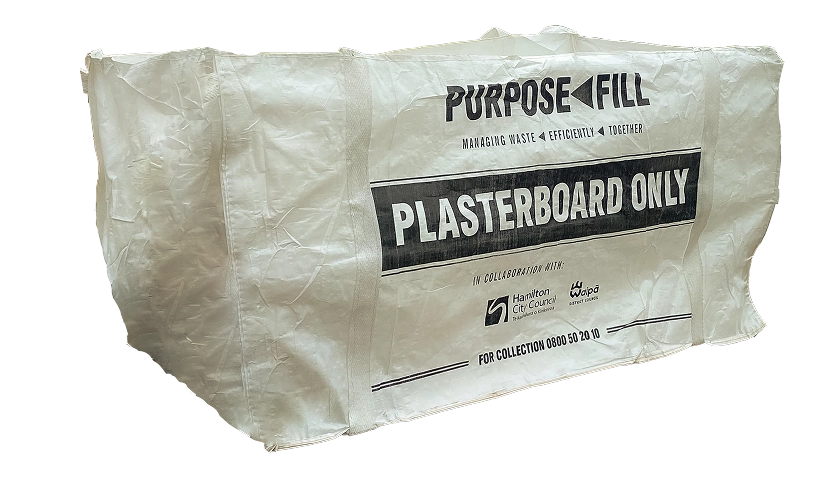 Recycling plaster board with flexible bulk bag